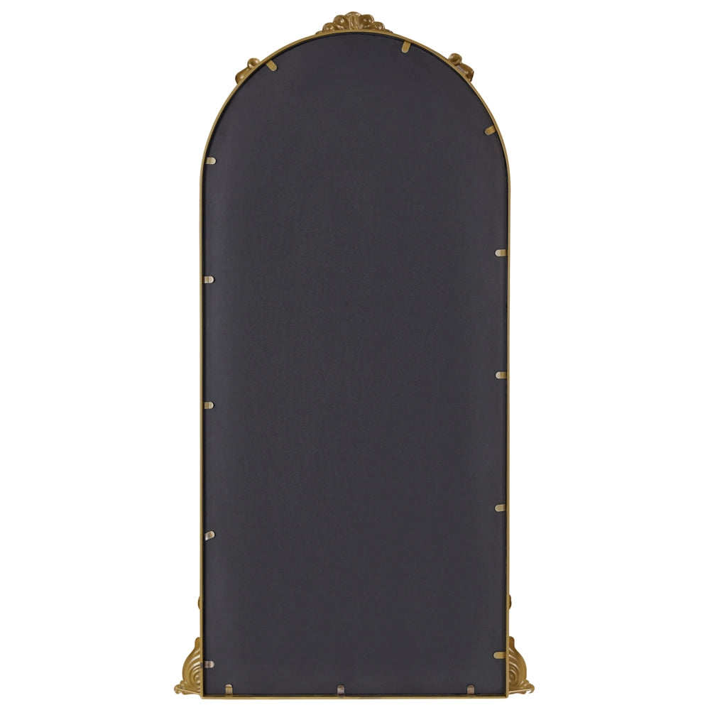 Specchio da parete in metallo dorato 66 x 124 cm Specchio decorativo da parete per finestra in stile vinatge da appendere.