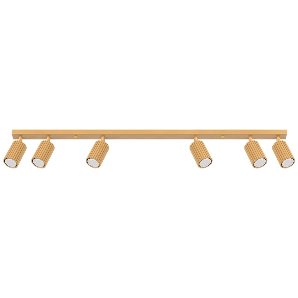 Plafoniera barra moderna oro 117cm 6 spot GU10 Pure Lume