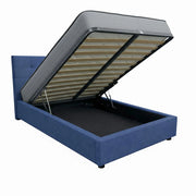 Letto contenitore piazza e mezza 120x190 cm con rete ortopedica a doghe, tessuto Enjoy, made in Italy - 57 Pacific
