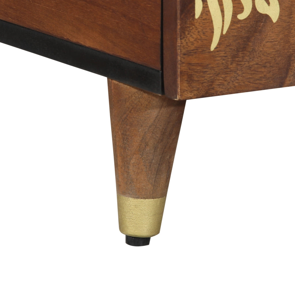 Tavolino da caffÃ¨ 80x54x40 cm in legno massello di mango