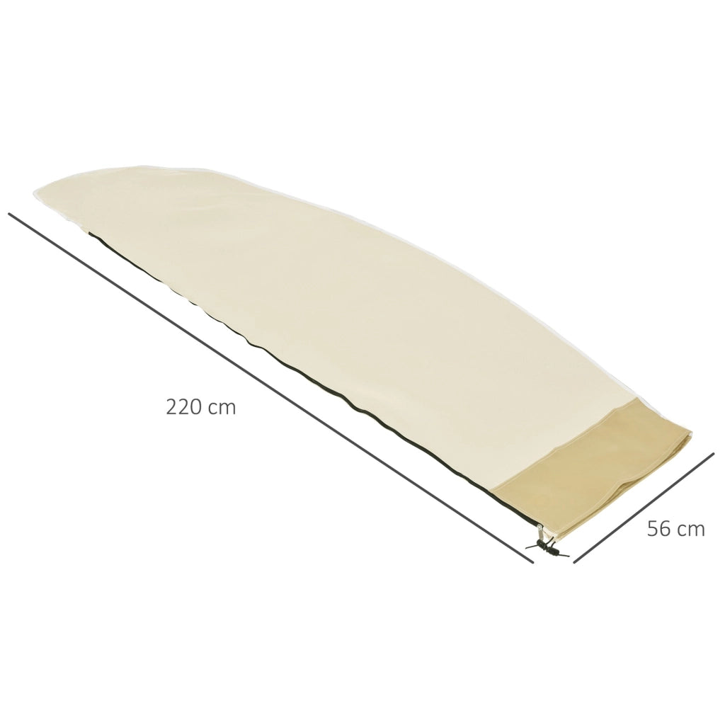 Copertura per Ombrellone 3x3 m Impermeabile Custodia con Cerniera e Laccio Beige