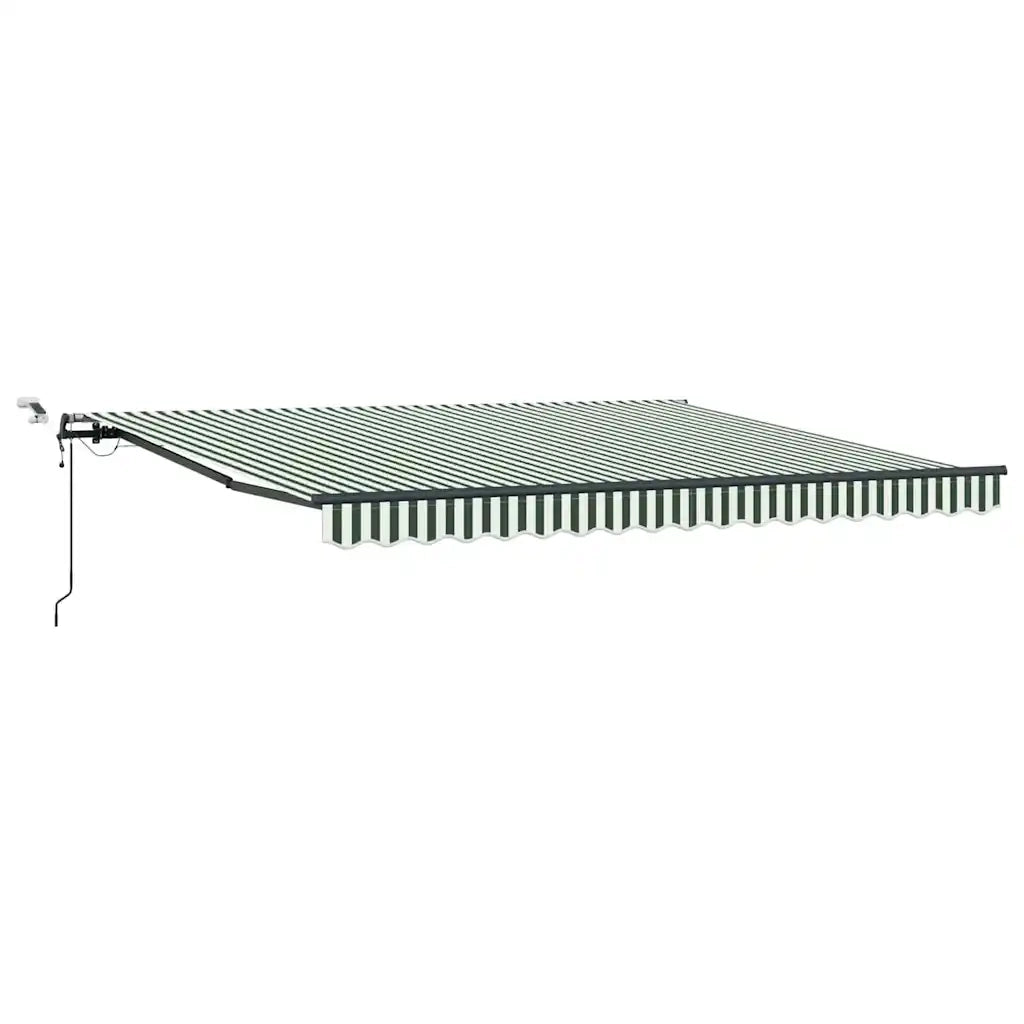 Tessuto per Tenda con Verde e Bianco 400 × 300 cm Poliestere 3330726