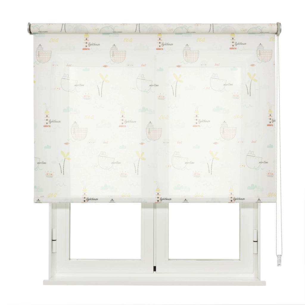 VIEWTEX Tenda a rullo Traslucida Sailor Bianco 105 X 250cm - Made in Europe - 5 anni di garanzia