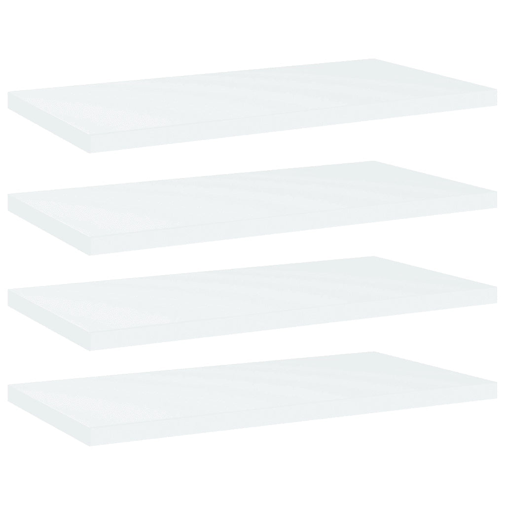 Ripiani per Libreria 4pz Bianchi 40x20x1,5 cm Legno Multistrato 805138