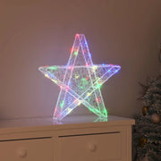 Stella 3D con 50 LED Multicolore 55 x 53.5 x 10 cm Acrilico