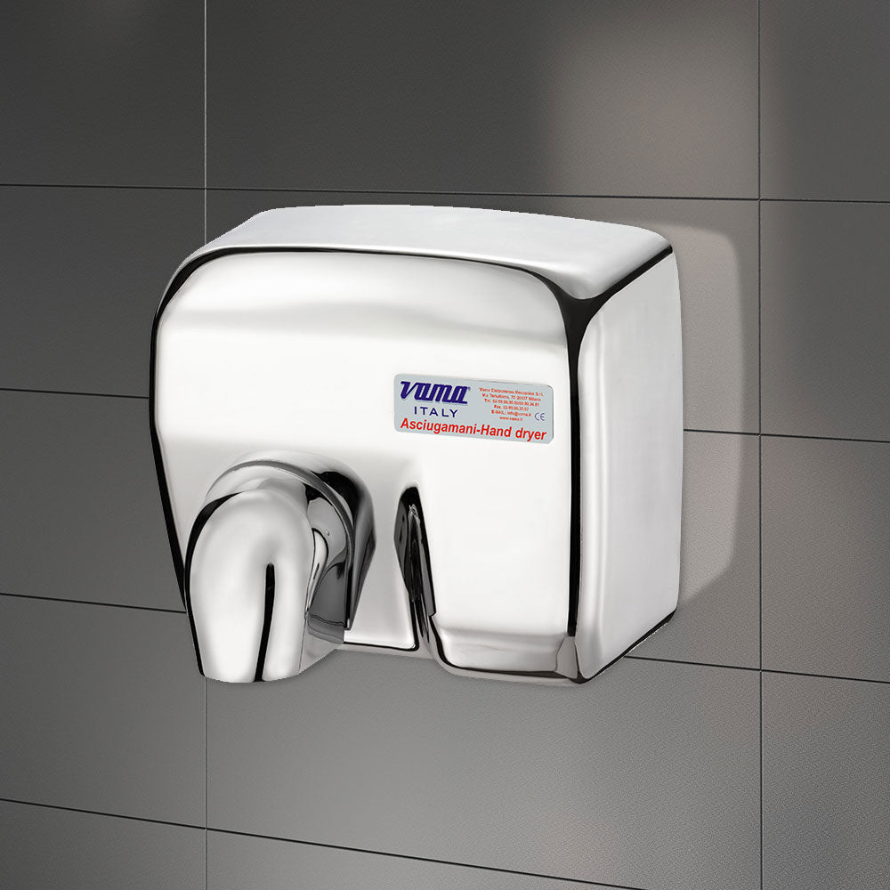 Asciugamani Elettrico Antivandalo con Fotocellula 2400W Vama Ariel LF Acciaio Inox Lucido