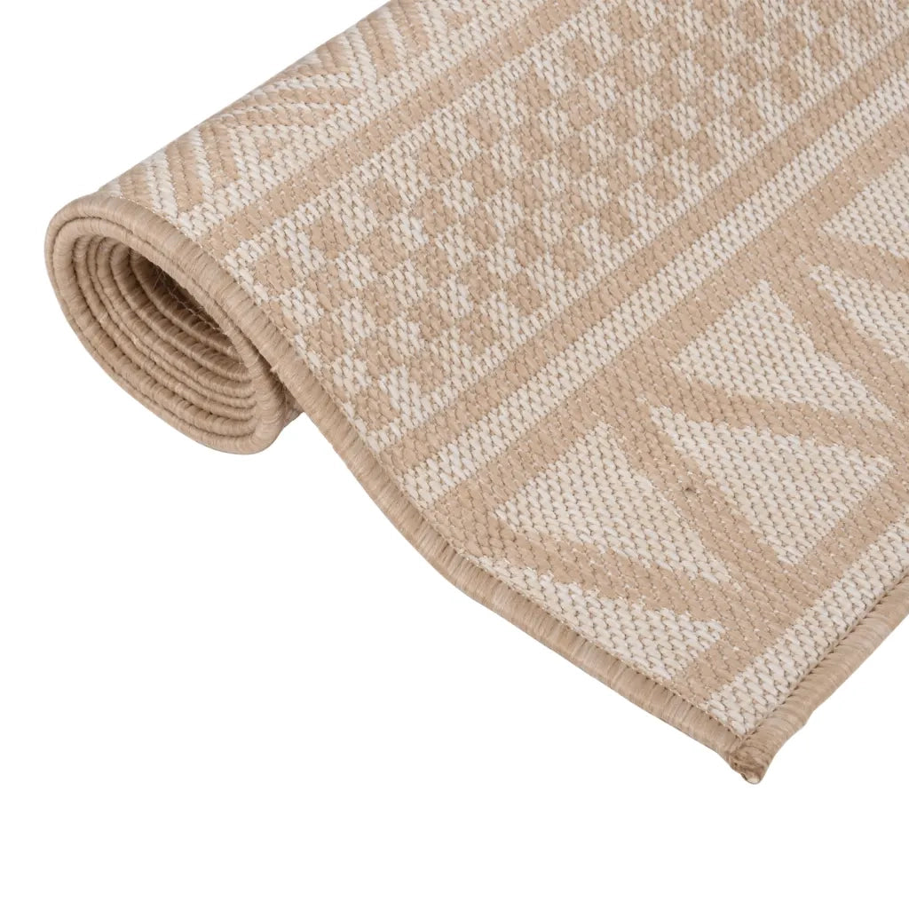 Tappeto da Esterni a Tessitura Piatta 160x230cm Strisce Marroni cod mxl 68755