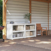 Mobile da cucina da esterno MEPPEL 2 pcs Bianco 3443807