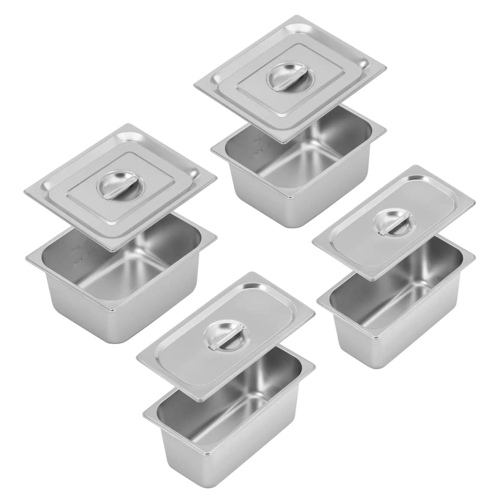 Bagnomaria 6000W 2 x GN 1/2 2 x GN 1/3 rubinetto mobiletto base (80 x 73 cm) acciaio inox 14_0008296