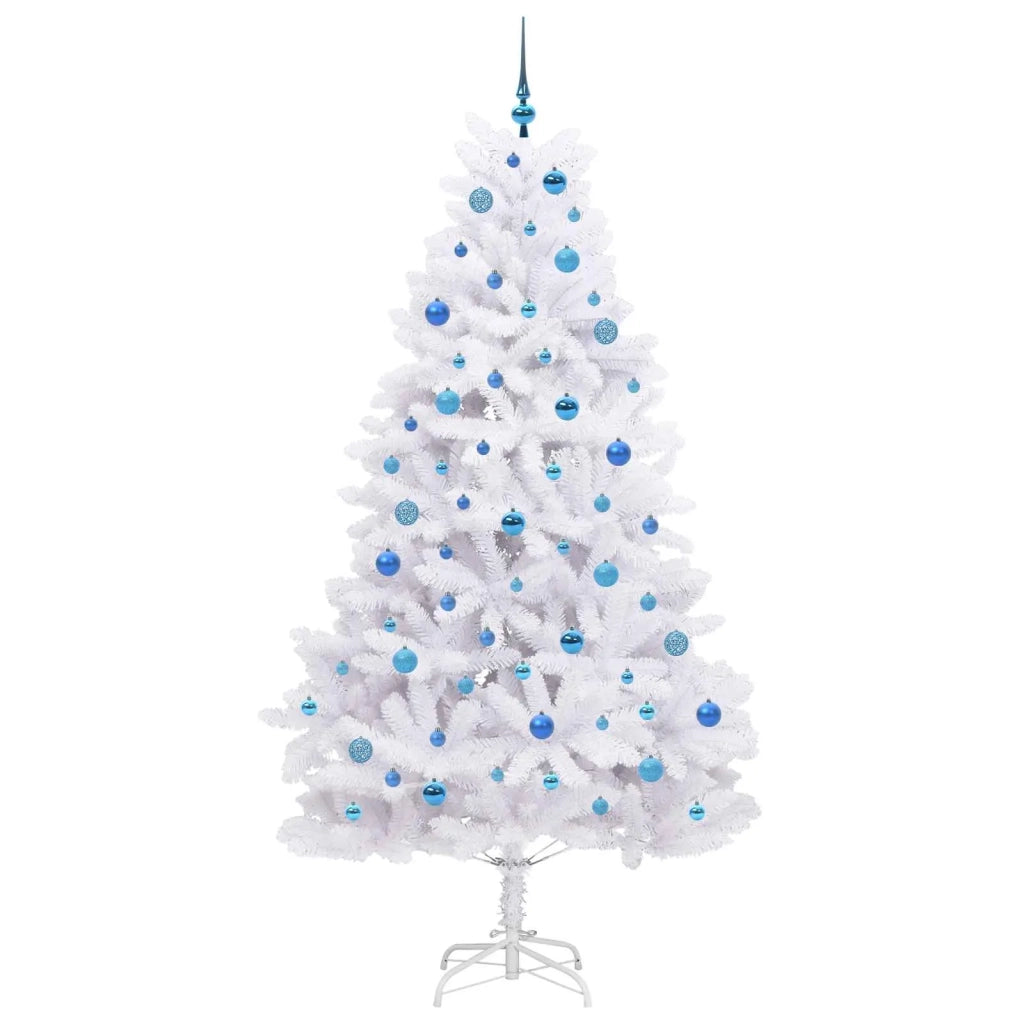 Albero di Natale Artificiale con Rami Pieghevoli Bianco 210 cm
