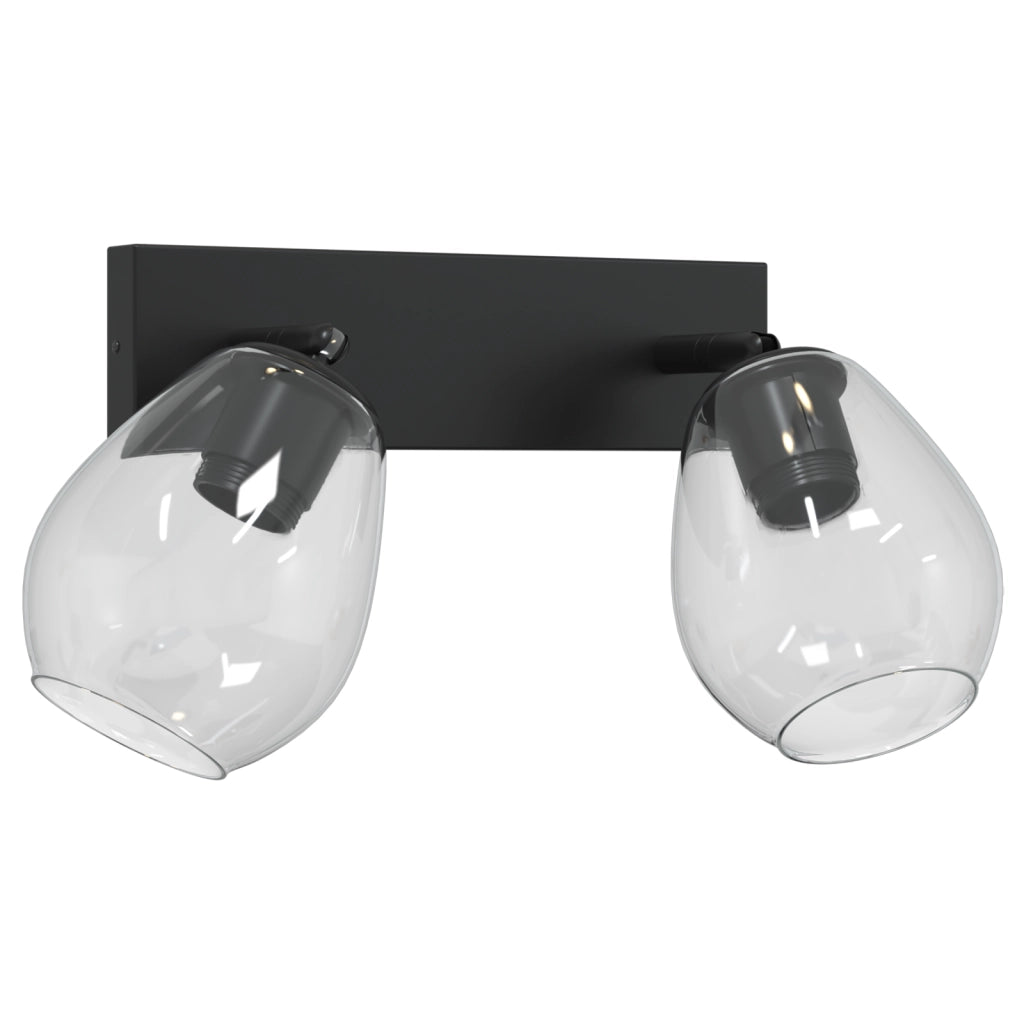 Lampade da soffitto con paralume in vetro regolabile Anthracite E27