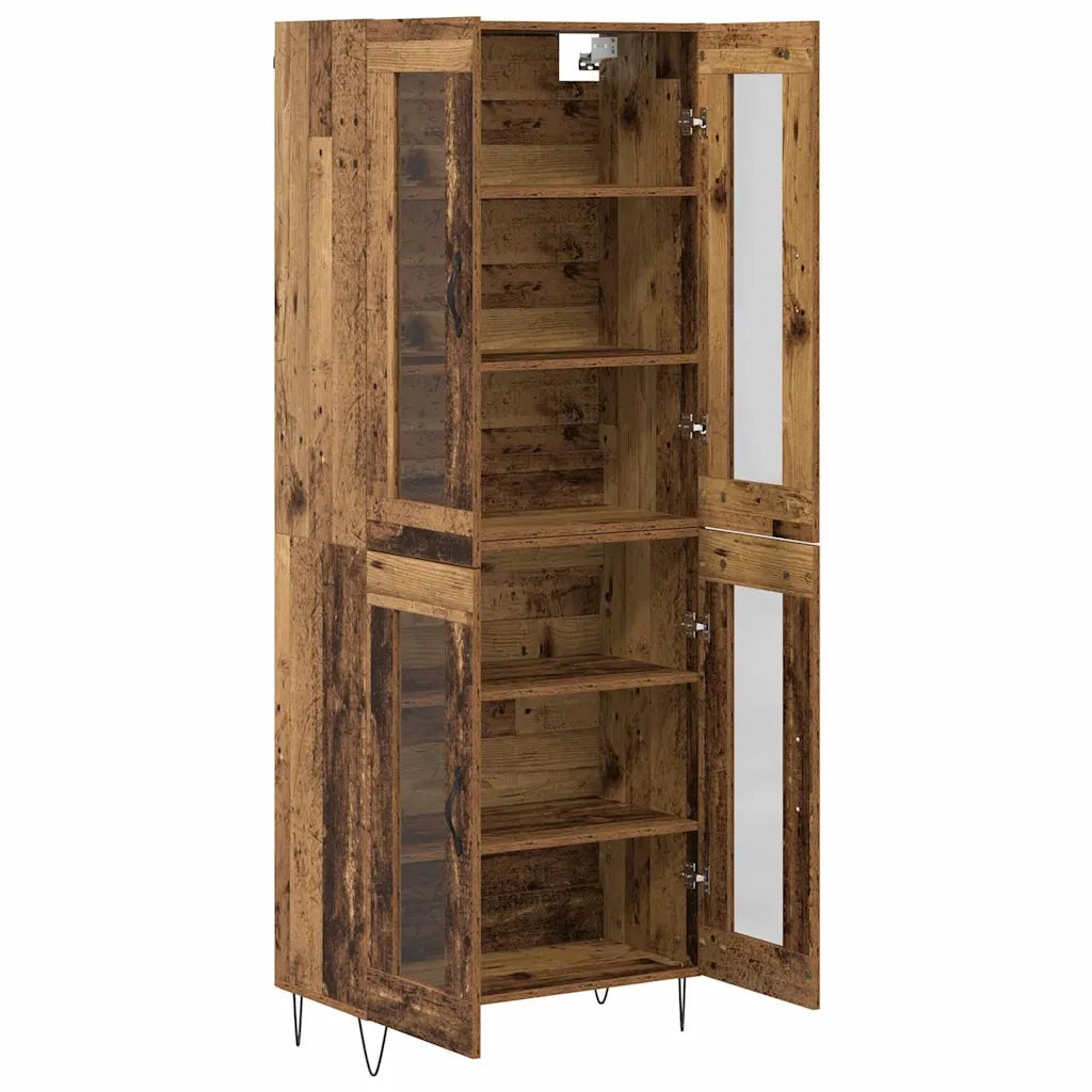 Credenza | Madia | Buffet da pranzo | Armadio da pranzo Legno vecchio 69,5 x 34 x 180 cm Legno multistrato