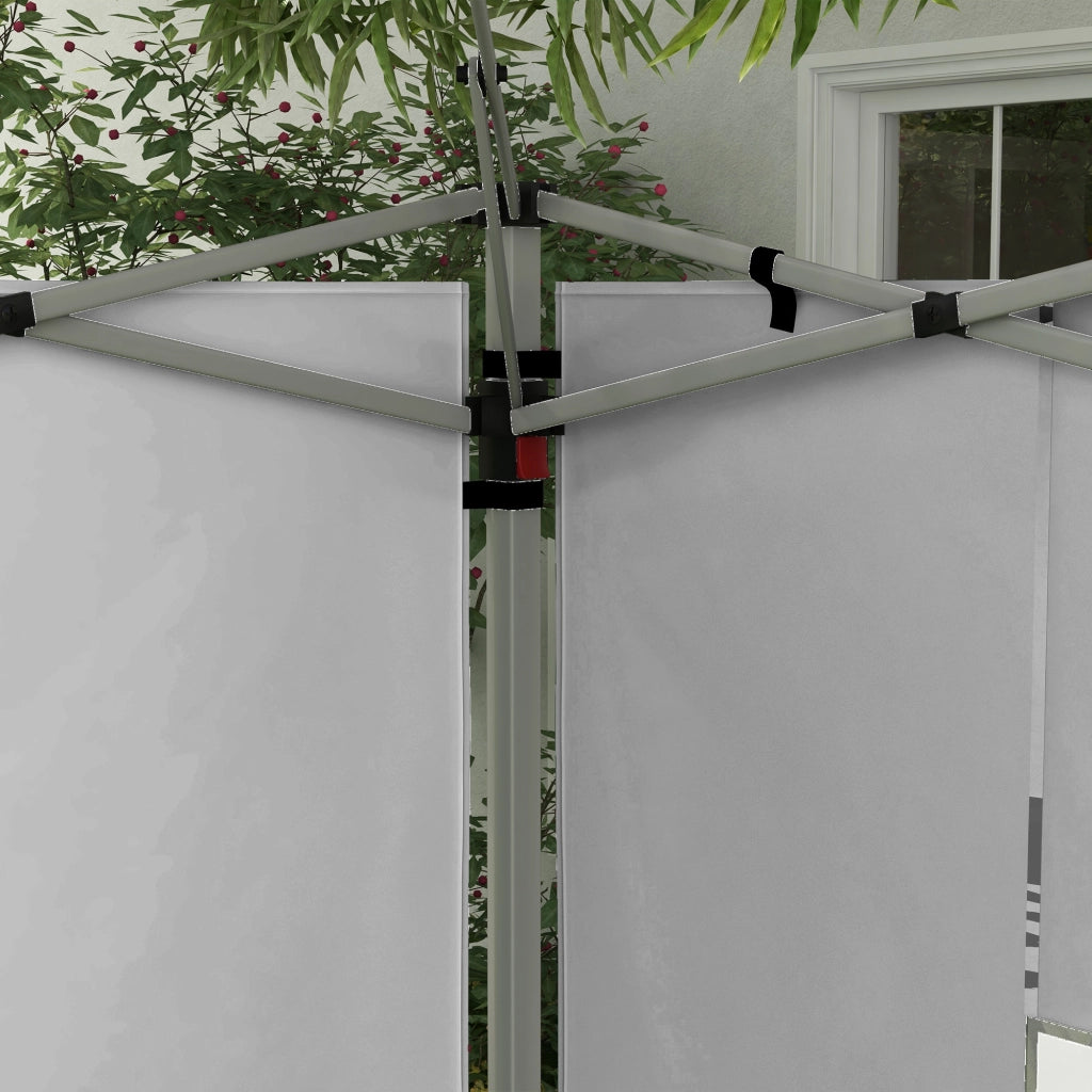 Set di Pareti Laterali per Gazebo 3x3/3x4 m con Finestra ¨C zephmum ¨C Grigio Chiaro