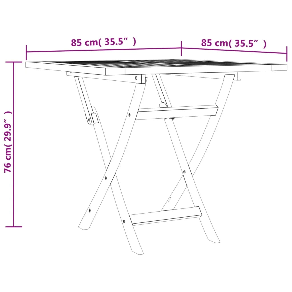 Set da Pranzo per Giardino 5 pz in Legno Massello di Teak 3155036