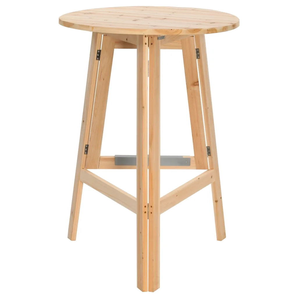 Tavolino da Bar Pieghevole 78 cm in Legno di Abete CFW1438651