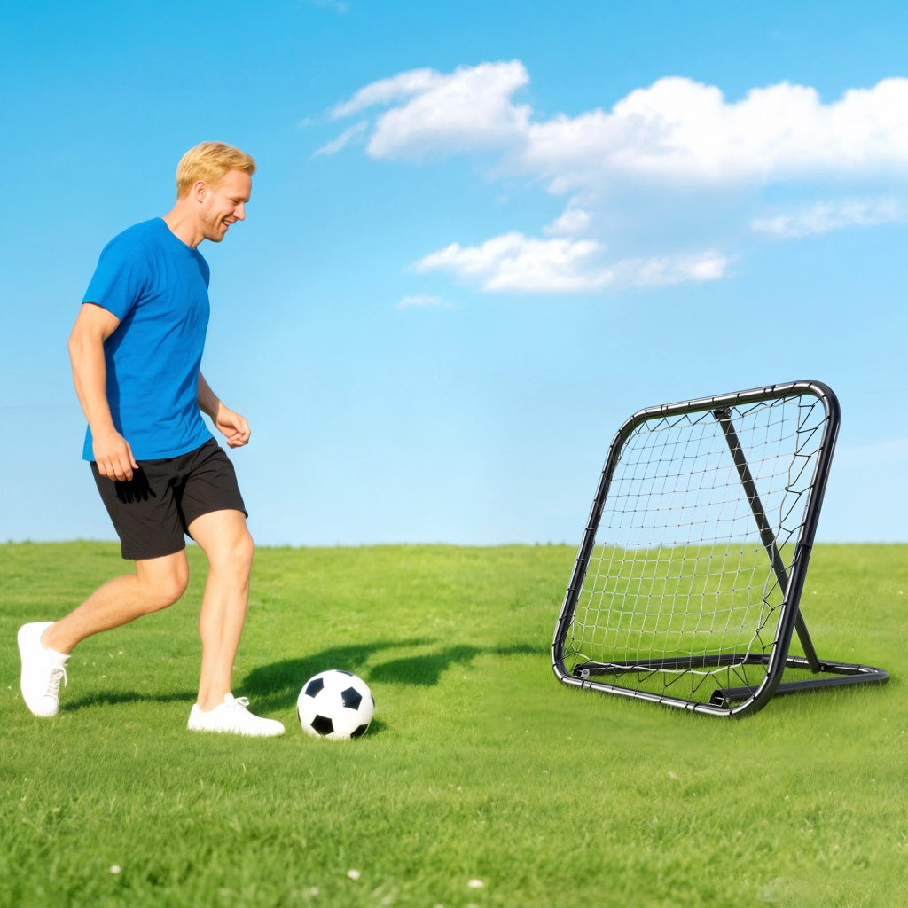 Rete da calcio portatile regolabile pieghevole ¨C zephmum ¨C nero bianco 78x84x78 cm