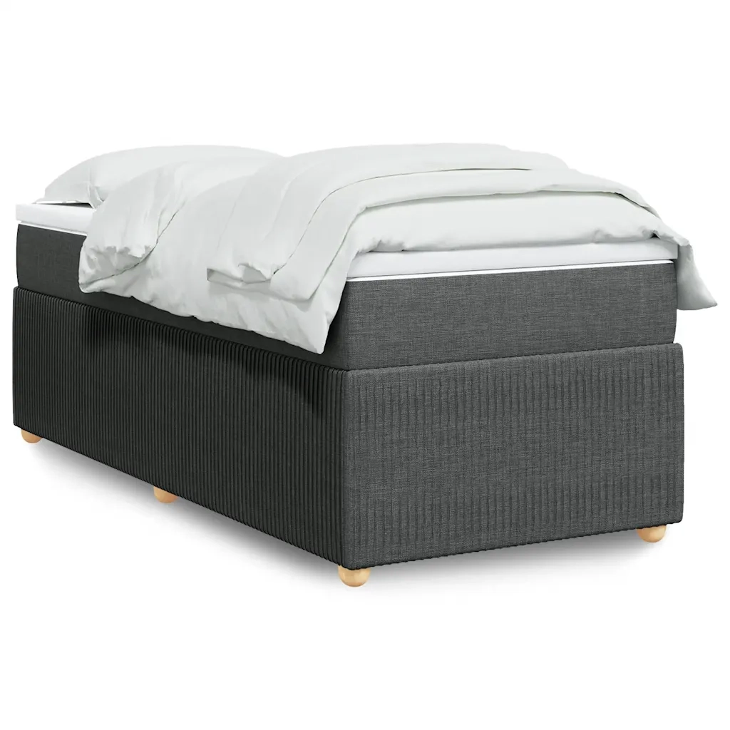 Giroletto a Molle con Materasso Grigio Scuro 90x190 cm Tessuto 3285533