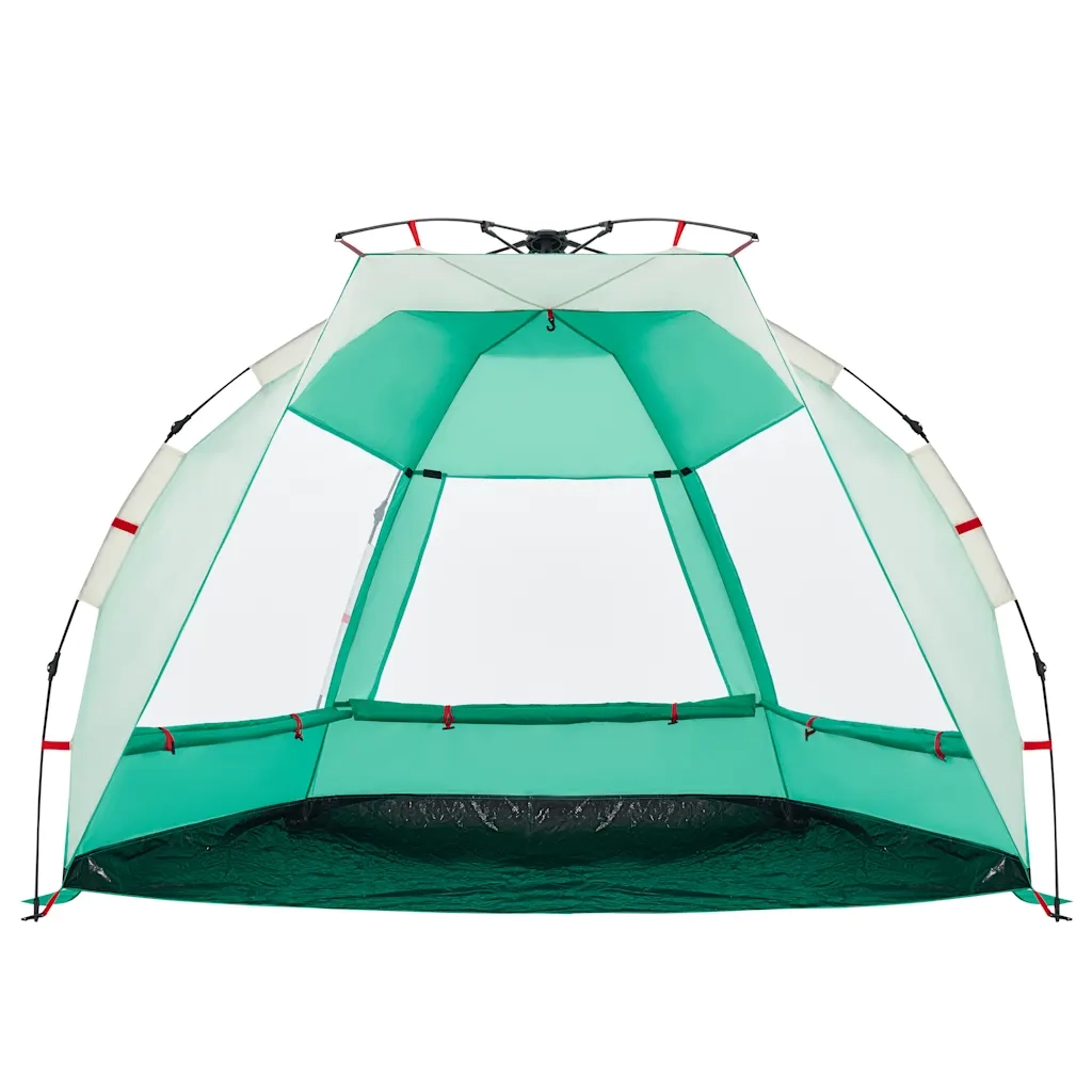 Tenda da Spiaggia 2 Persone-Tenda da campeggio Verde Rilascio Rapido Impermeabile 832836
