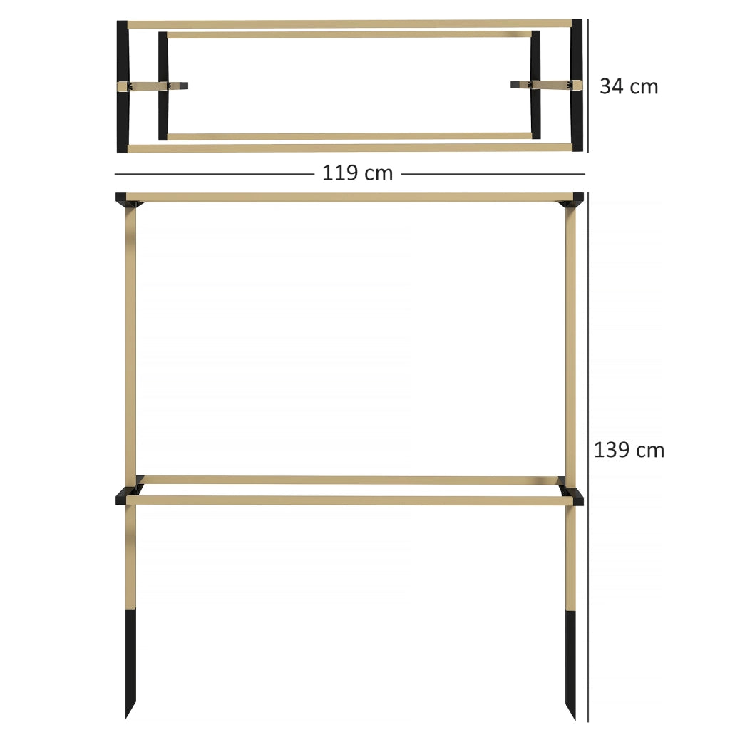Griglia per piante rampicanti in metallo ¨C zephmum ¨C 119x34x139 cm