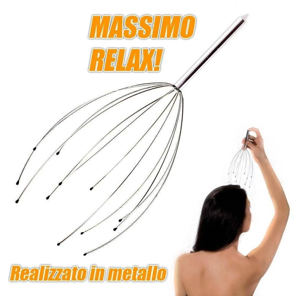 Trade Shop - Massaggiatore Antistress Orgasmatron Massaggio Per Testa 12 Bracci In Metallo -