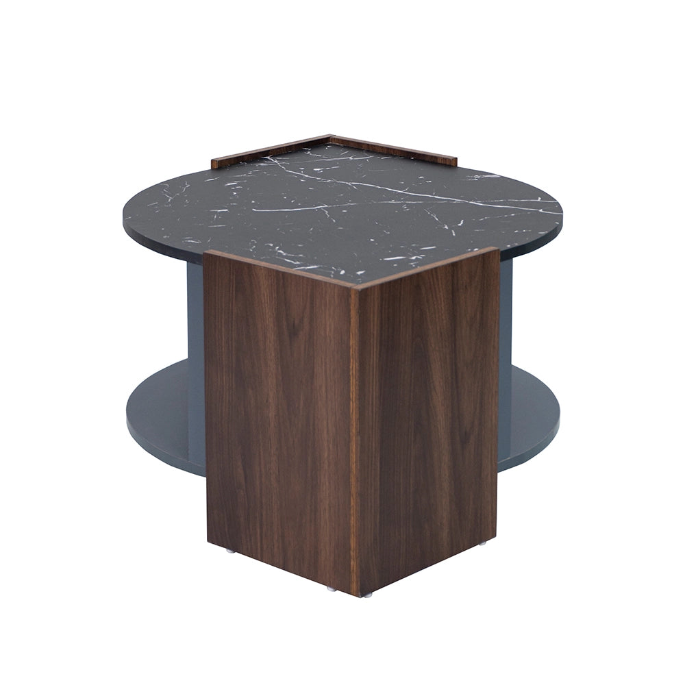 Tavolino da salotto 96.5x63x40 cm con vano contenitore; pannello truciolare nero