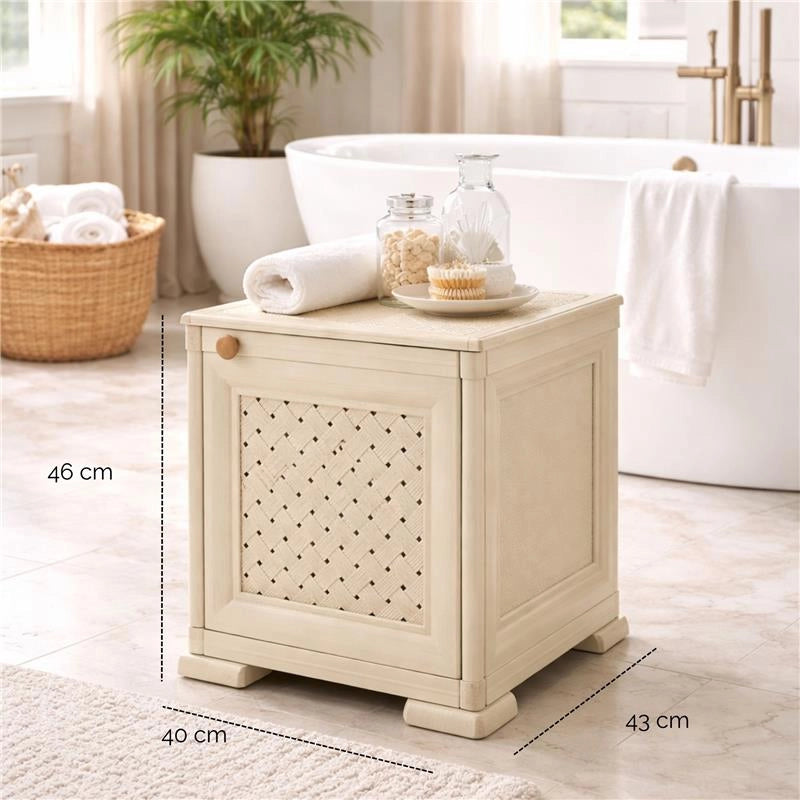 MOBILE 1 MODULO ANGORA 40X43X46 CM CON ANTA TRAFORATA – CONTENITORE COMPATTO ORGANIZZAZIONE CASA PER ZONA LIVING E INGRESSO