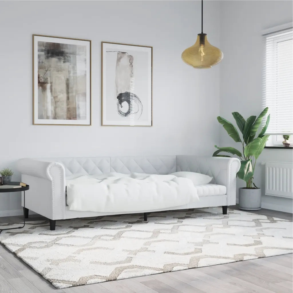 Letto da Giorno Bianco 90x200 cm in Similpelle 354227