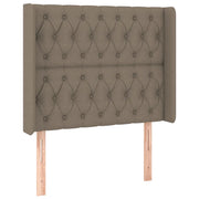 Testiera | Testata ad Orecchio Tortora 103x16x118/128 cm in Tessuto