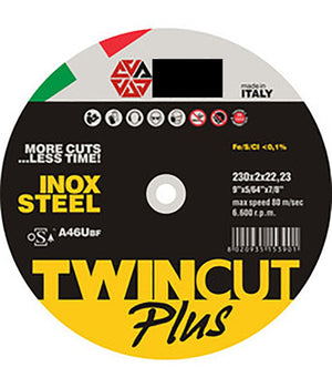 25pz abrabeta disco ferro twin cut plus diametro 230x2,0 cod:ferx.3783