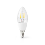 5W 400lm E14 Wi-Fi Connected Candela filamento lampadina Trasparente Nedis