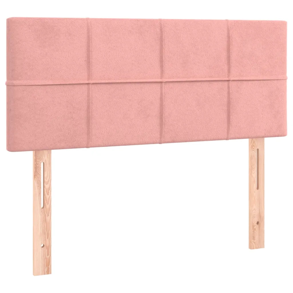 Letto a Molle con Materasso e LED Rosa 80x200 cm in Velluto 3134374