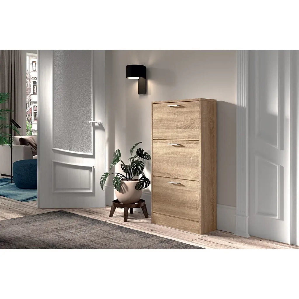 Mobile portascarpe verticale ERA – 3 cassetti – Rovere sonoma