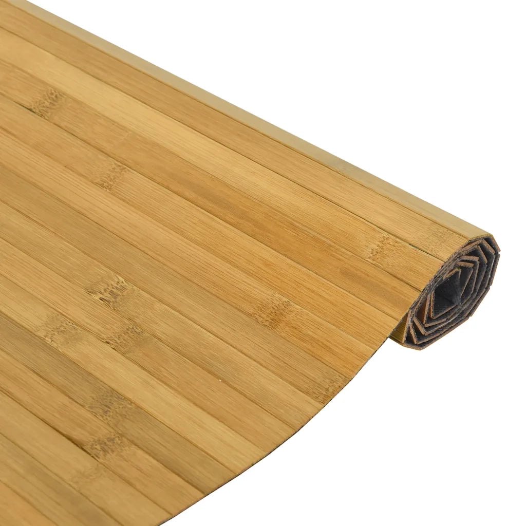 Tappeto Rettangolare Naturale 100x400 cm in Bambù 376817