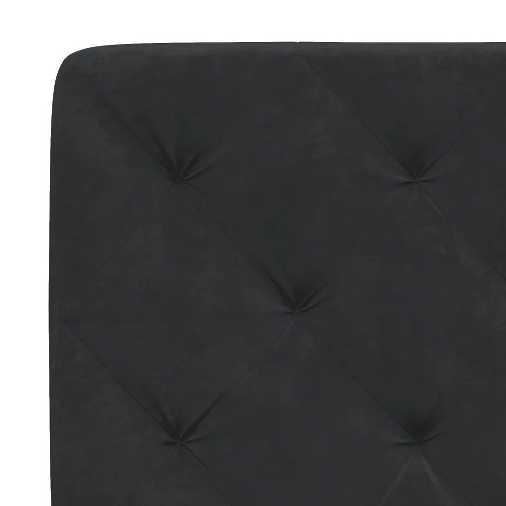 Cuscino Testiera Nero 160 cm in Velluto CFW5578160