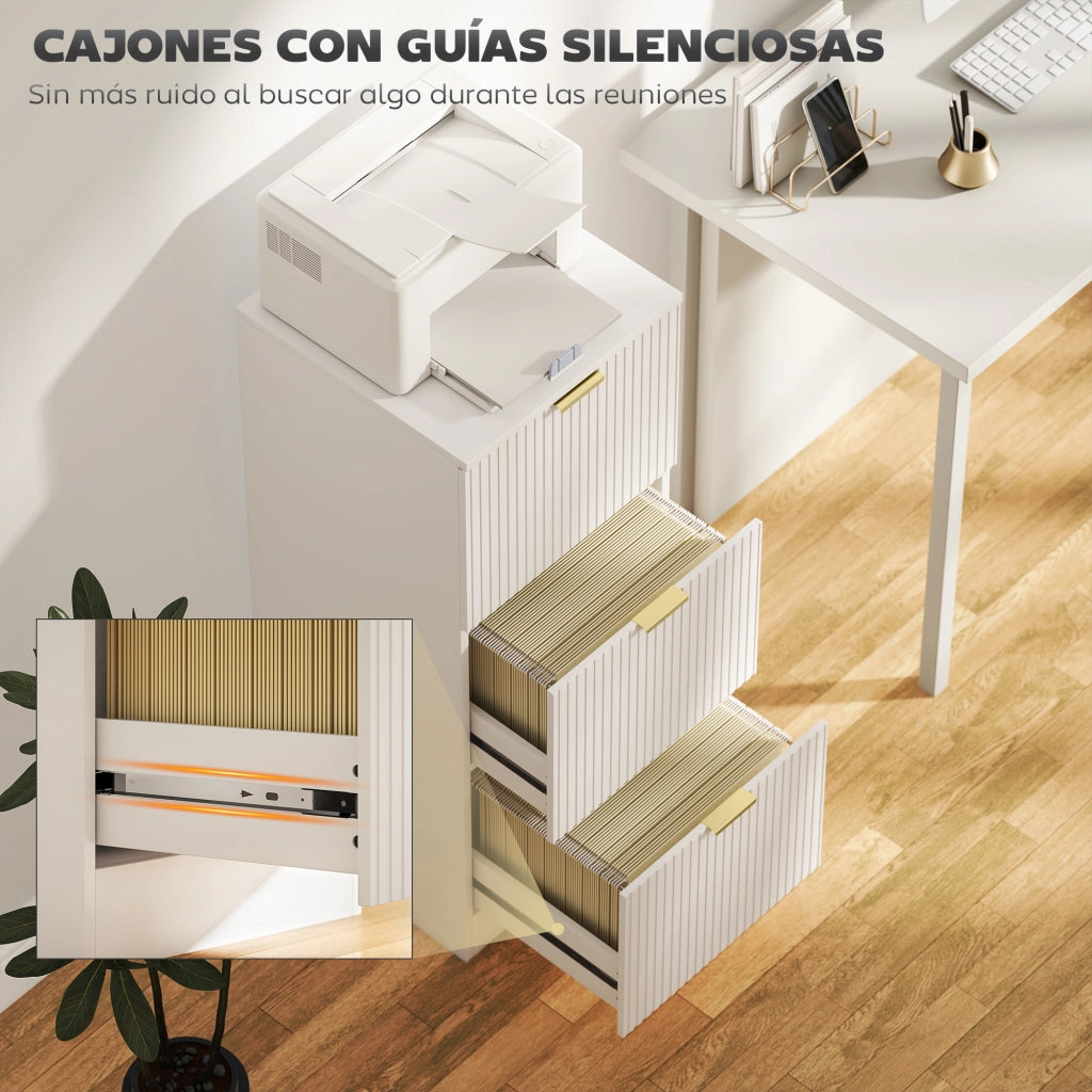 Scrivania con 3 cassetti ¨C Minimal ¨C Bianco 40x40x101 cm