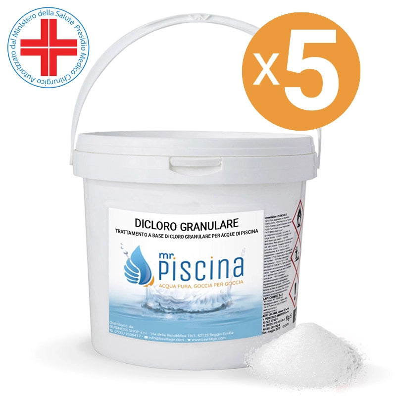 Dicloro Granulare, 5 Confezioni Da 10 Kg
