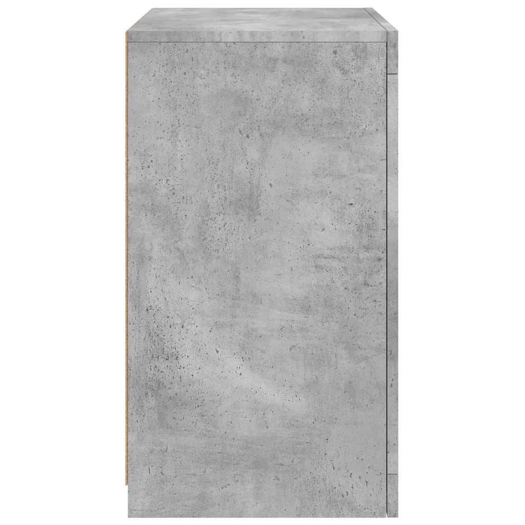 Armadietto con Luci LED Grigio Cemento in Legno Multistrato 836636