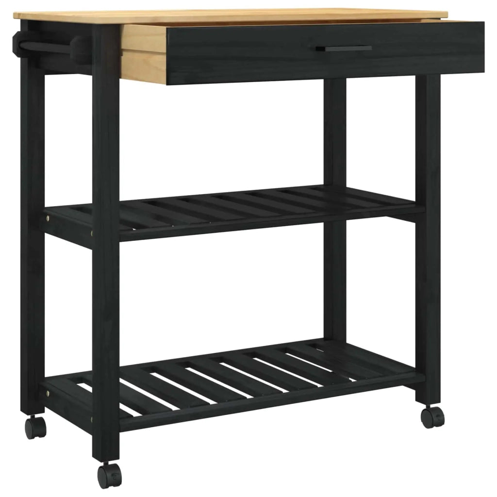 Carrello da Cucina MONZA Nero 84 x 40 x 88,5 cm CFW4469428
