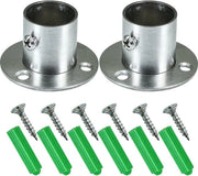 Supporti in acciaio inossidabile - 2 pezzi - 22 mm - supporto per parete regolabile con base a flangia