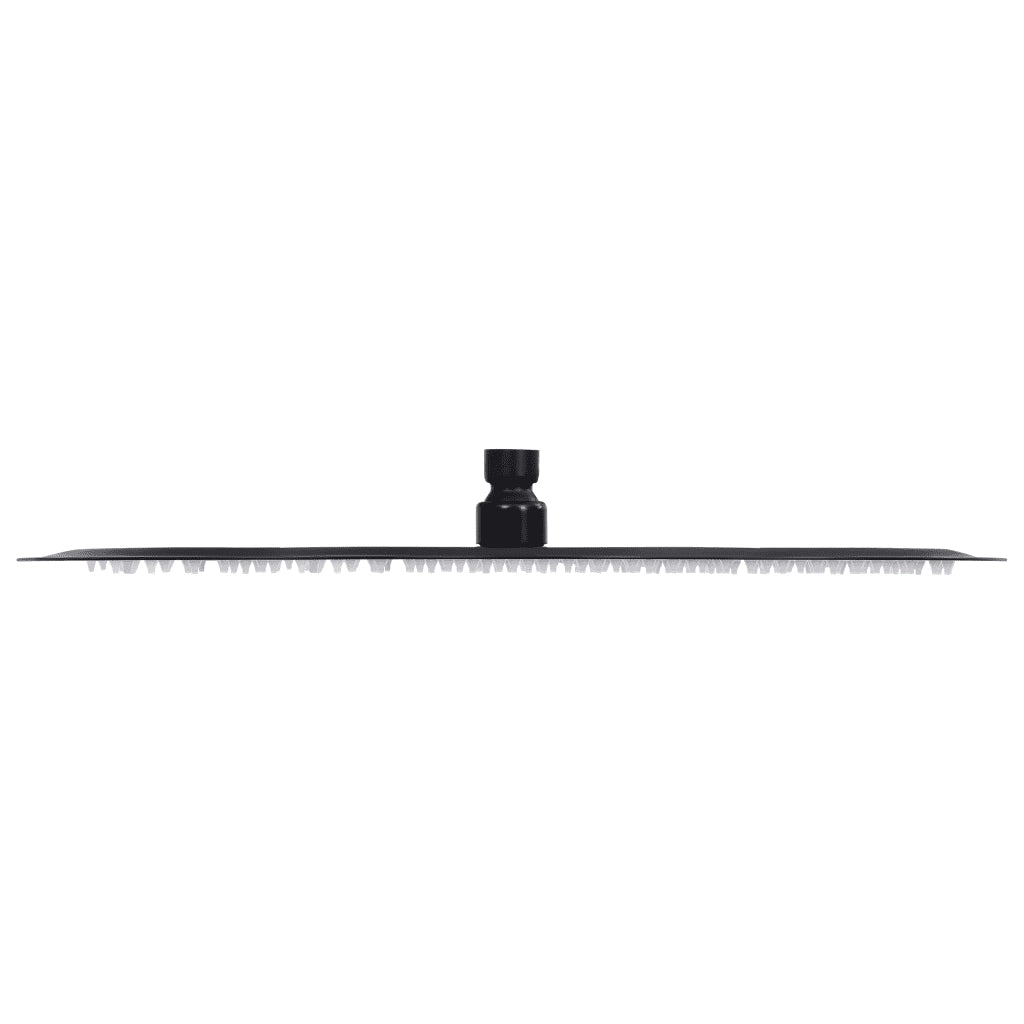 vidaXL Testa Doccia a Pioggia in Acciaio Inox 40 cm Rotonda Nera