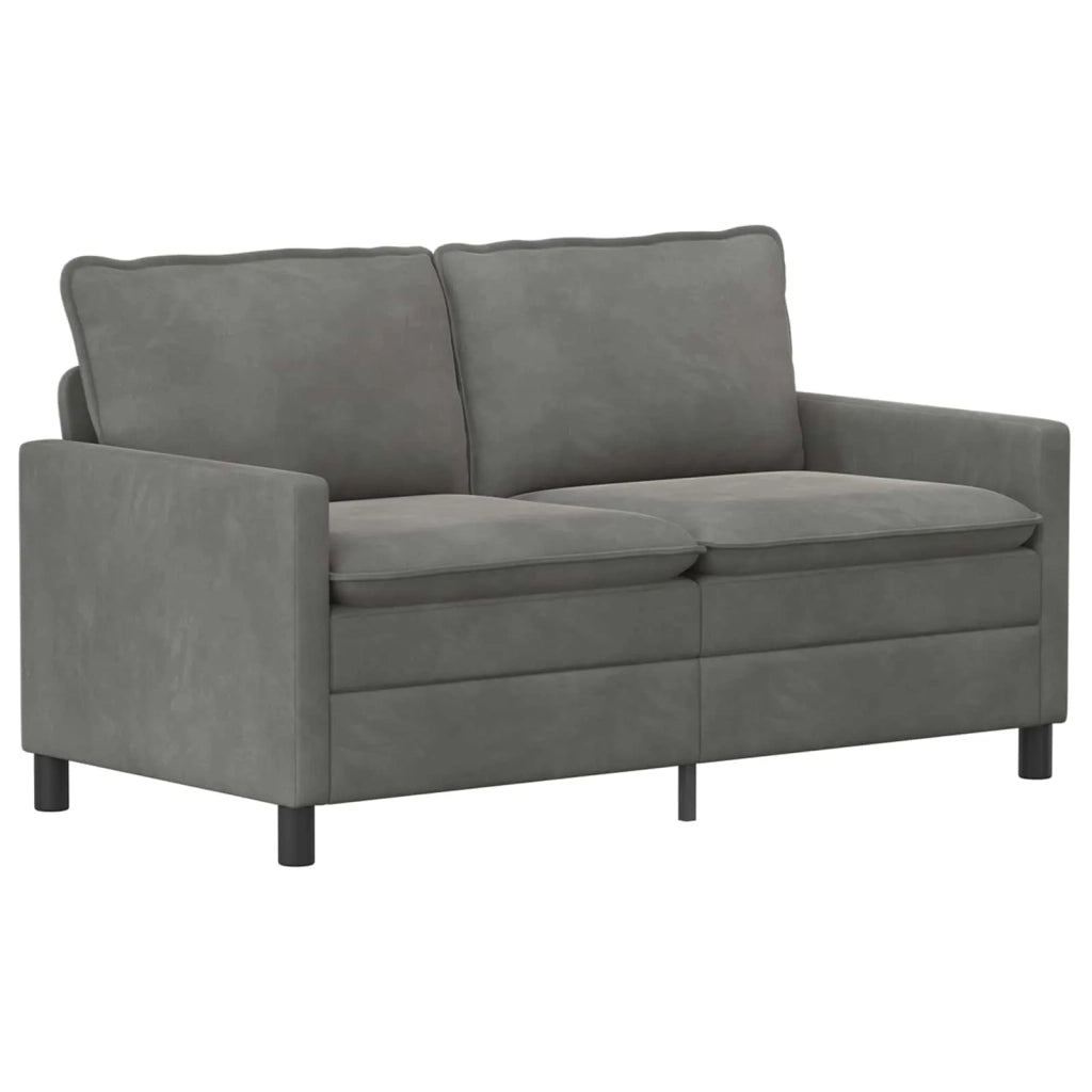 Set di divani 2 pcs Grigio Scuro Velluto