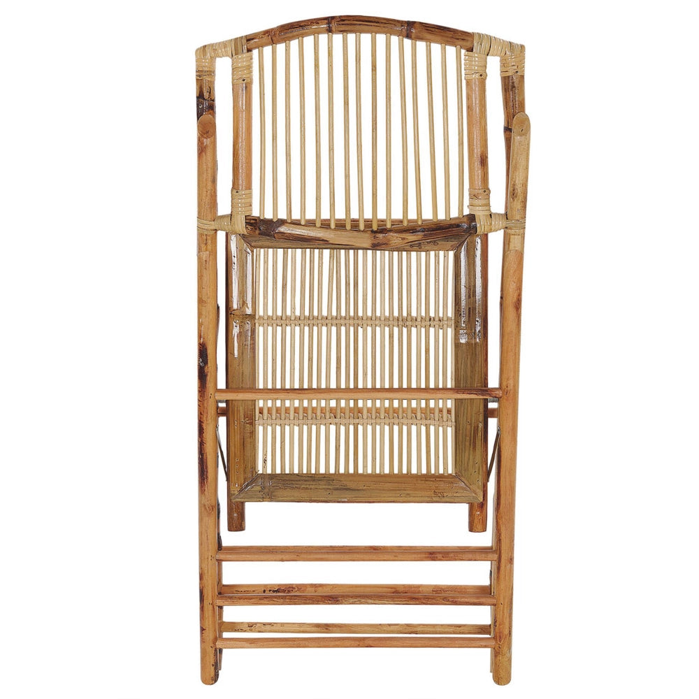 Set di 4 sedie pieghevoli in legno chiaro sedie da pranzo in rattan stile boho