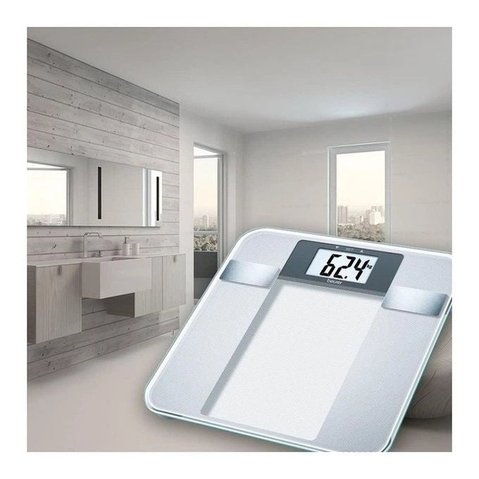 Beurer BG 13 Bilancia Diagnostica in Vetro Portata 150 Kg Inox