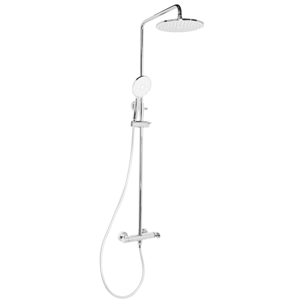 Set doccia miscelatore in ottone 3 modalità di getto con funzione pioggia appeso a muro argento stile moderno