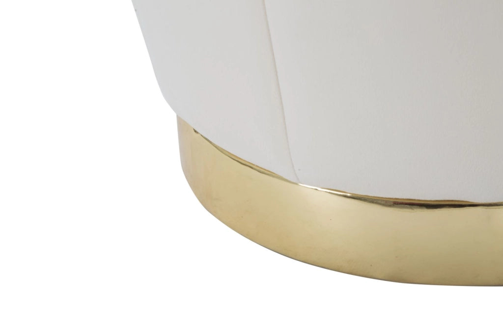 PUFF/CONTENITORE PARIS CREMA/GOLD CM � 43X43