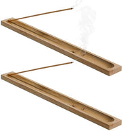 Sostegno per Incenso 2 Pezzi - Legno/Bambù - Regolabile Angolo - Meditazione/Yoga - Interno/Esterno - Materiale Duraturo