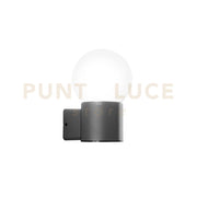 APPLIQUE SKITTLE ANTRACITE 1 LUCE ATTACCO E27 IP54 15X28X22,7CM DIFFUSORE SFERA BIANCO
