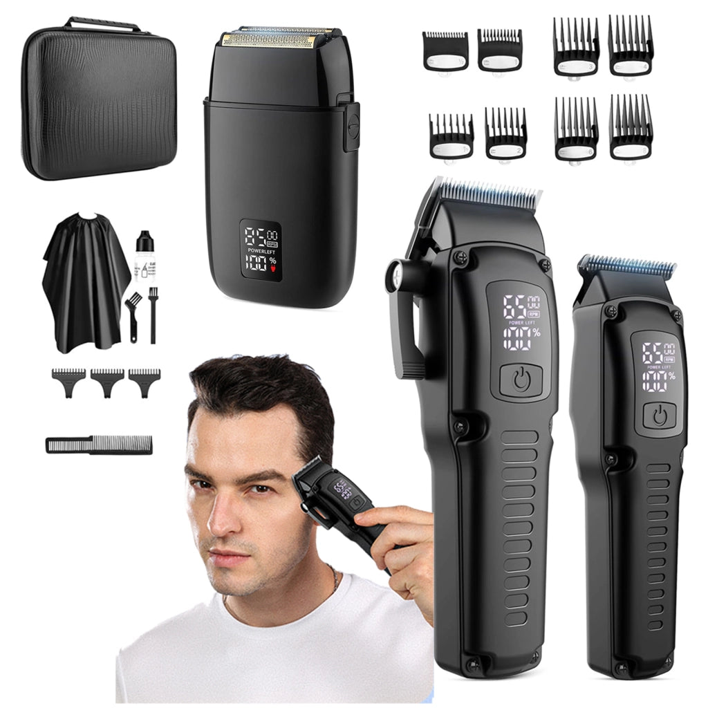 Set tagliacapelli elettrico 3 in 1 nero