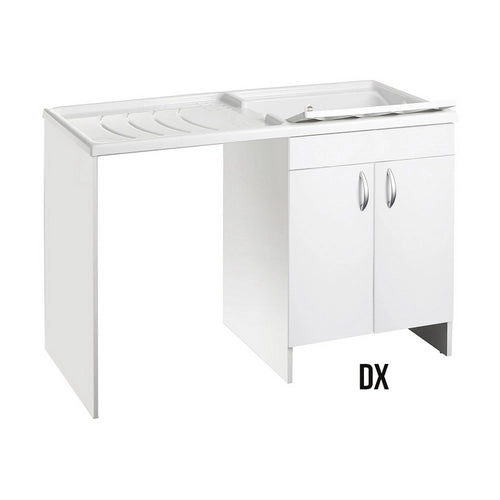 MOBILE COPRILAVATRICE CON VASCA- L124xP60xH89 cm Vasca a Sx- DH- pezzi 1