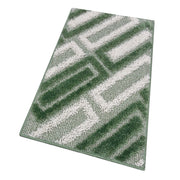 Tappeto Bagno 50x110 Cm Moderno Morbido Soffice Assorbente Asciugapassi Antiscivolo Lavabile Verde